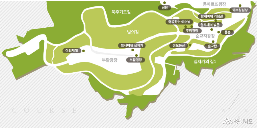 황새바위을 돌아보며