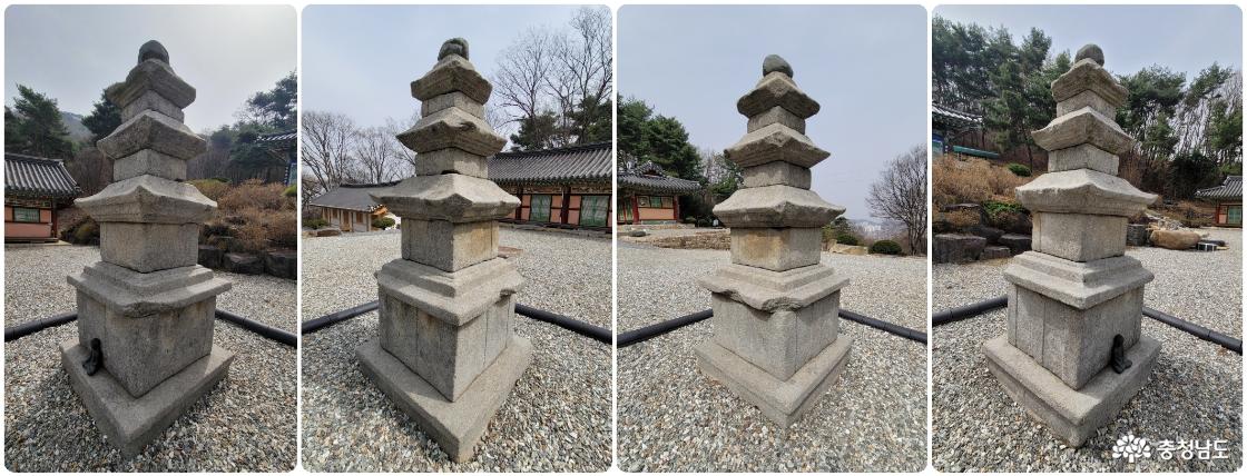 천년고찰 아산시 오봉사 삼층석탑 전경. (왼쪽부터 반시계방향)