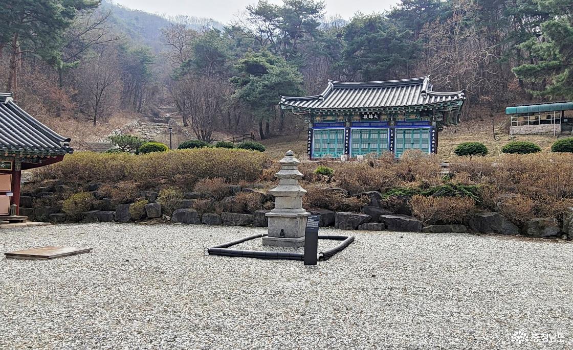 천년고찰 아산시 오봉사 전경.