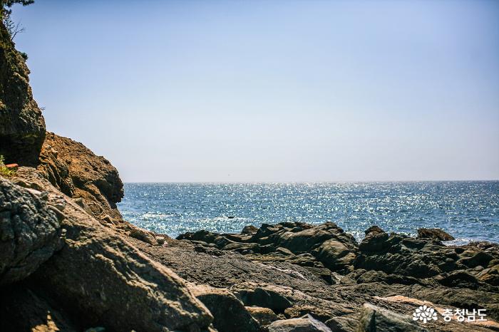 드론으로 본 무창포 해수욕장 풍광 사진