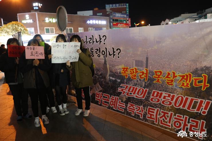 청양서도 ‘박근혜 퇴진’ 시위